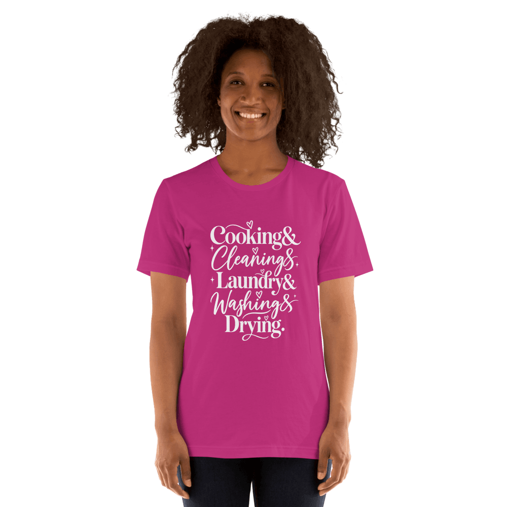 Cooking Cleaning — Unisex T-Shirt — Front