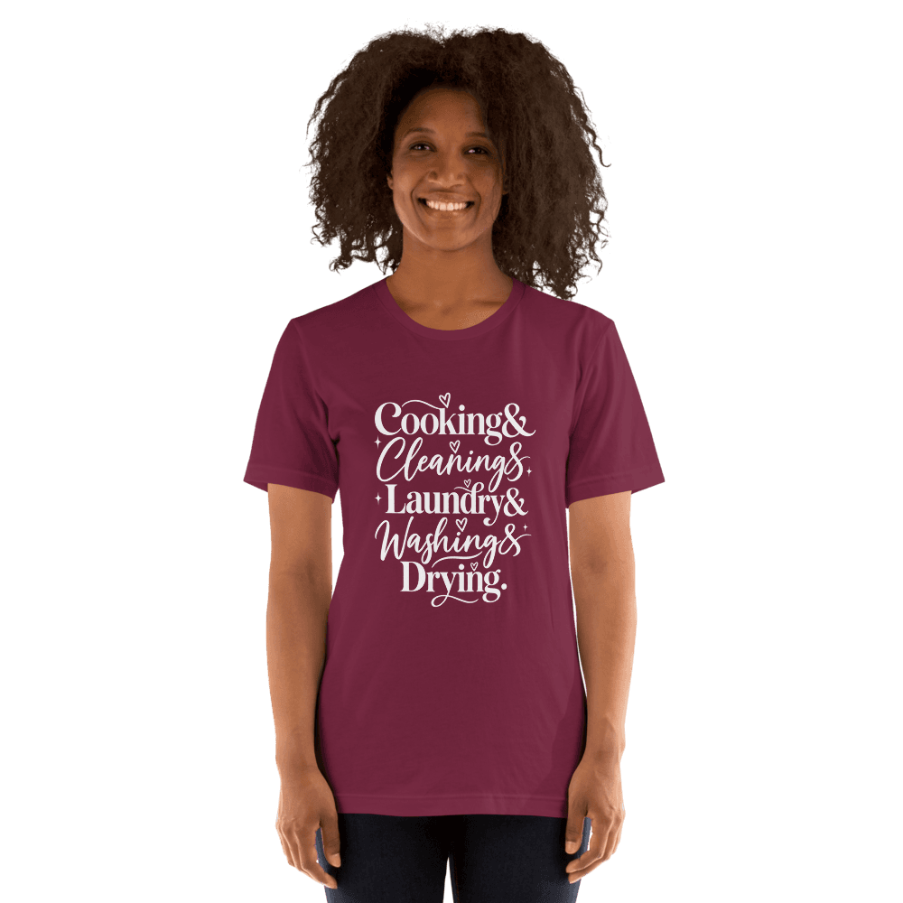 Cooking Cleaning — Unisex T-Shirt — Front
