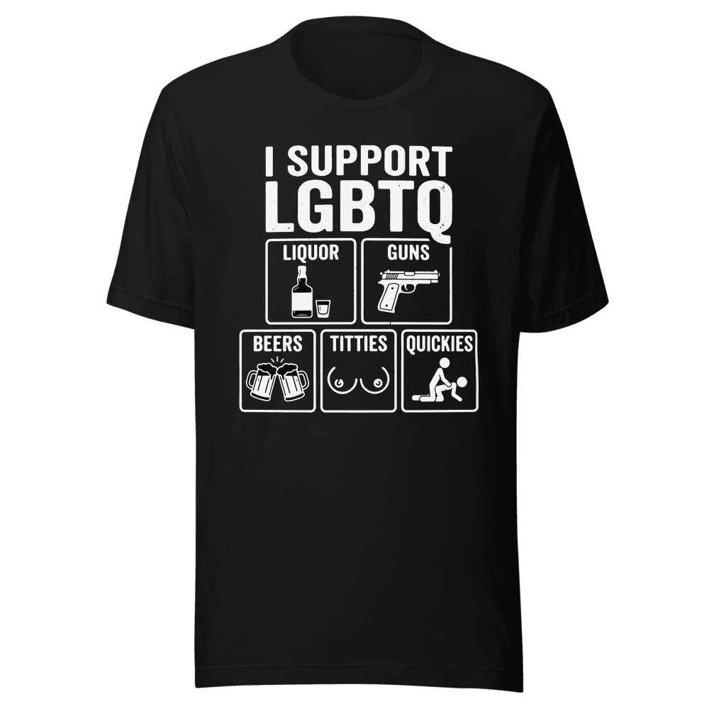 I Support LGBTQ Unisex — Unisex T-Shirt — Front