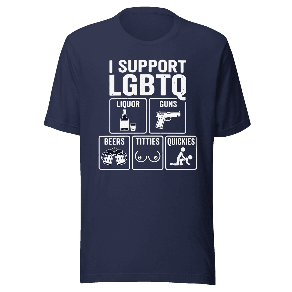 I Support LGBTQ Unisex — Unisex T-Shirt — Front
