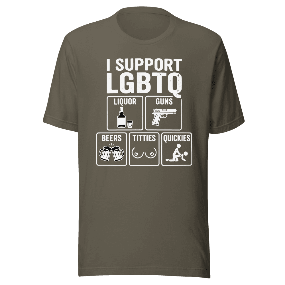 I Support LGBTQ Unisex — Unisex T-Shirt — Front