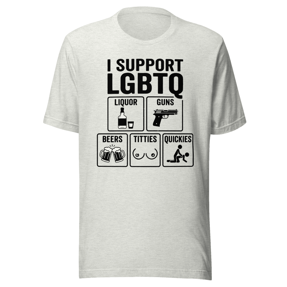 I Support LGBTQ Unisex — Unisex T-Shirt — Front