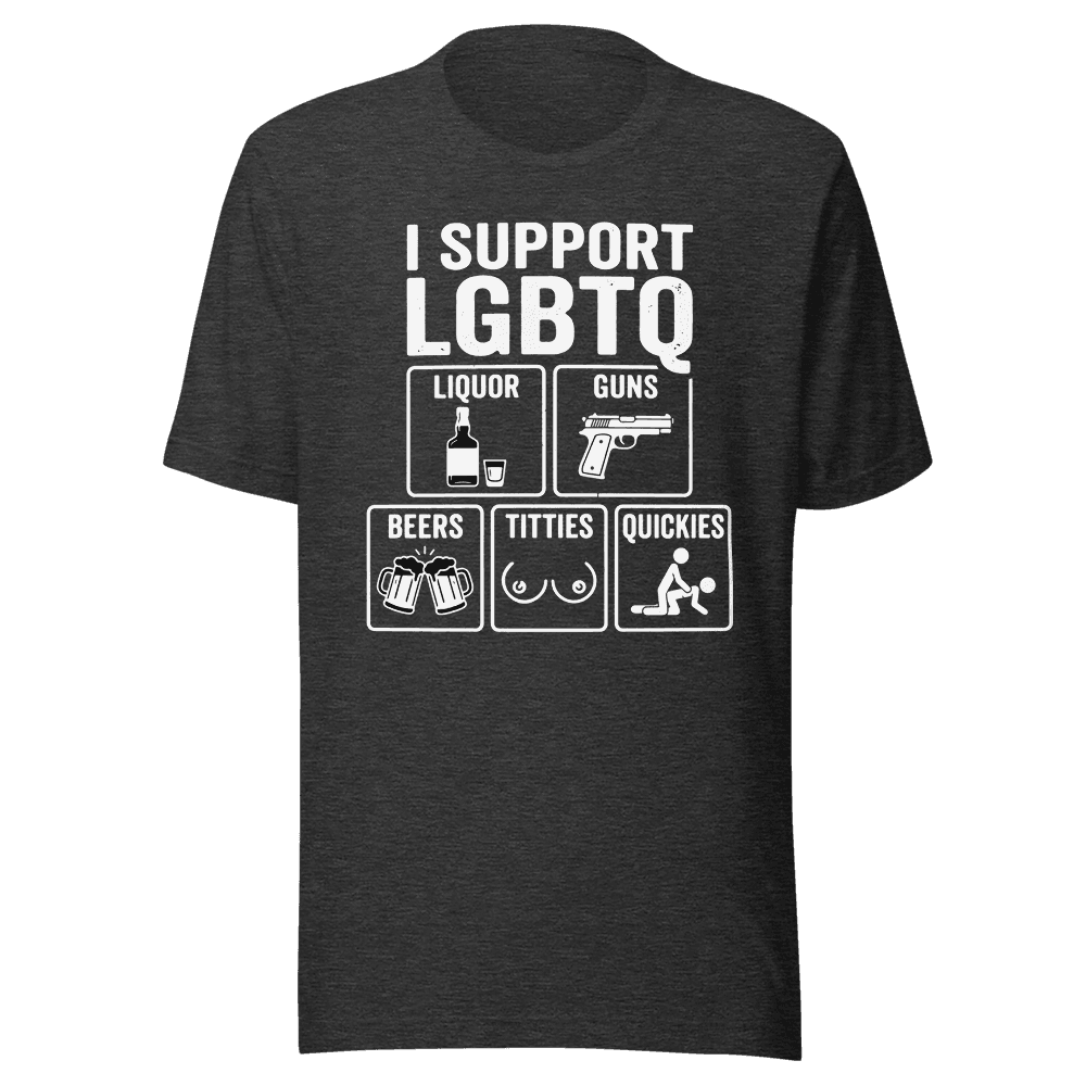 I Support LGBTQ Unisex — Unisex T-Shirt — Front