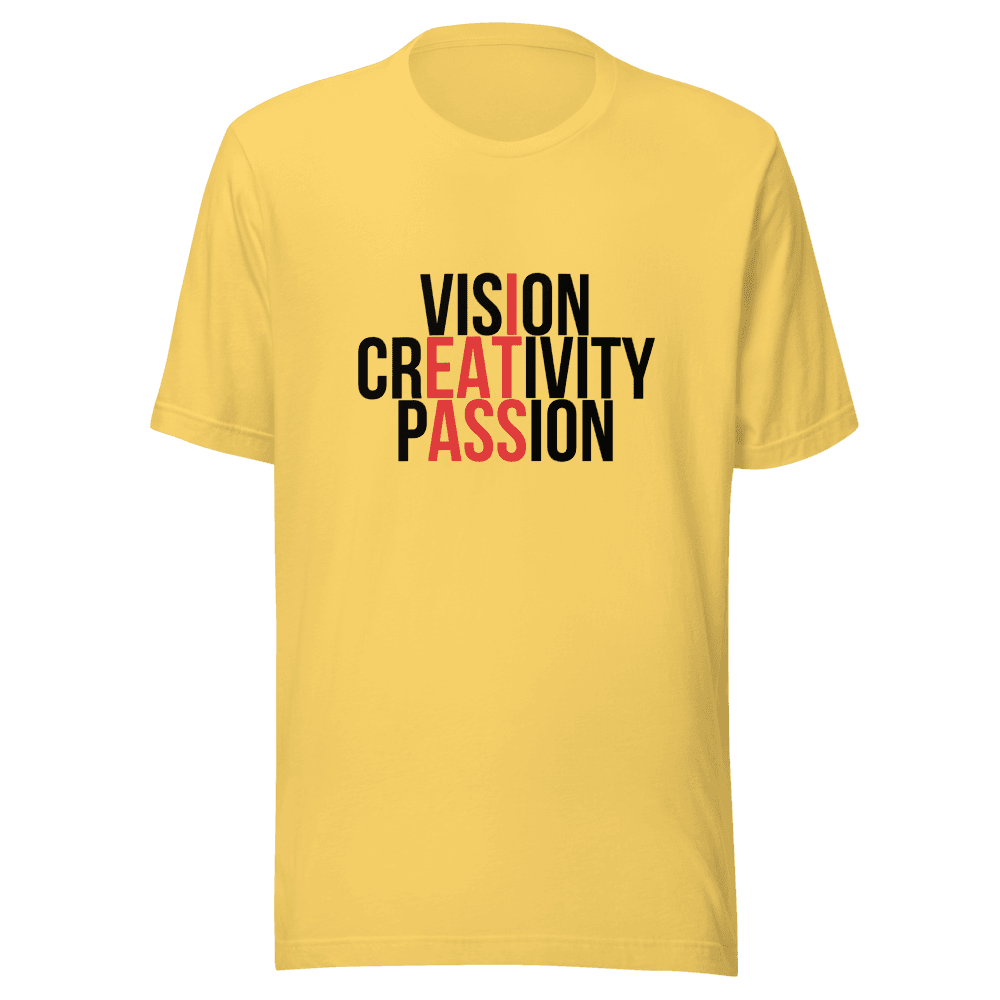 Vision Creativity Passion Unisex — Unisex T-Shirt — Front