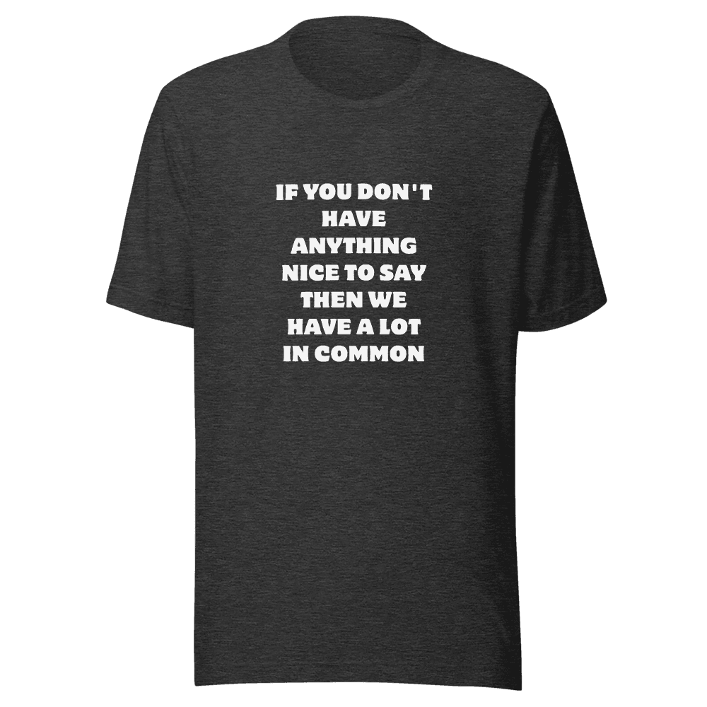 IF YOU DON'T HAVE — Unisex T-Shirt — Front