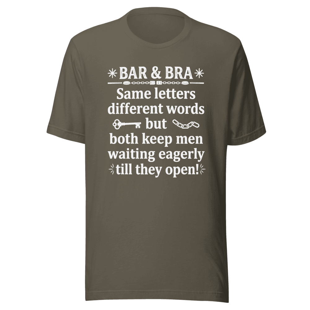 Bar & Bra — Unisex T-Shirt — Front