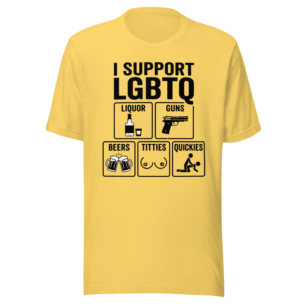 I Support LGBTQ Unisex — Unisex T-Shirt — Front